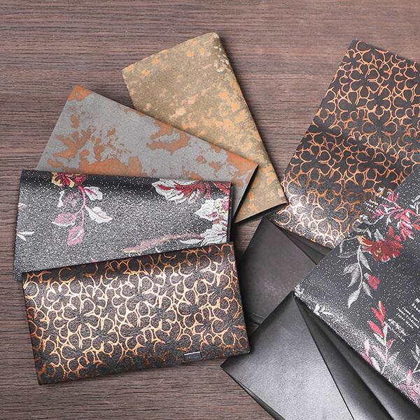 財布 長財布 牛革 おしゃれ 人気 1枚革 所作  ペイント刺繍 ロングウォレット 長財布 sho-...