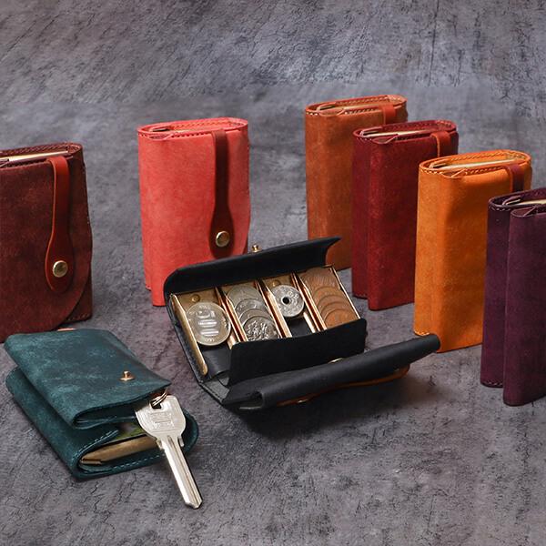 財布 二つ折り財布 牛革 本革 さいふ リティスタ Coin Wallet4 キーケース付き財布  ...