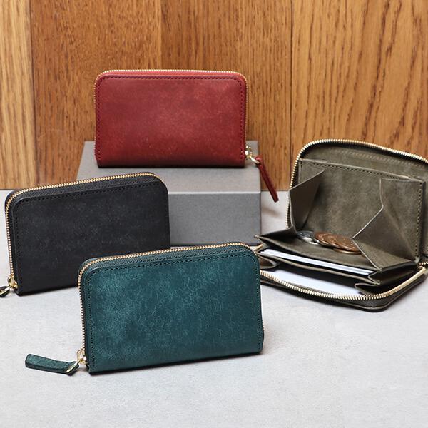 財布 ミニ財布 おしゃれ 人気 本革 牛革 ラウンドファスナー財布 デシベル ラウンドファスナー財布...