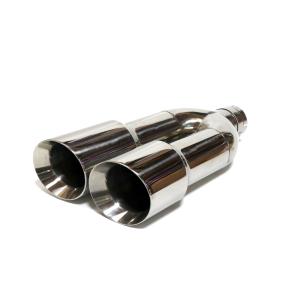 汎用 90パイ ステンレス マフラーカッター 2本出し 左右セット 二重