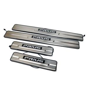 プリウス スカッフプレート LEDブルー流れる シーケンシャル LED