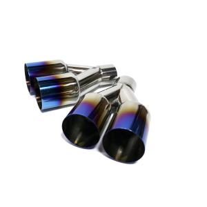 汎用 オーバル マフラーカッター 左右だし デュアル 51mm径 VIPセダン