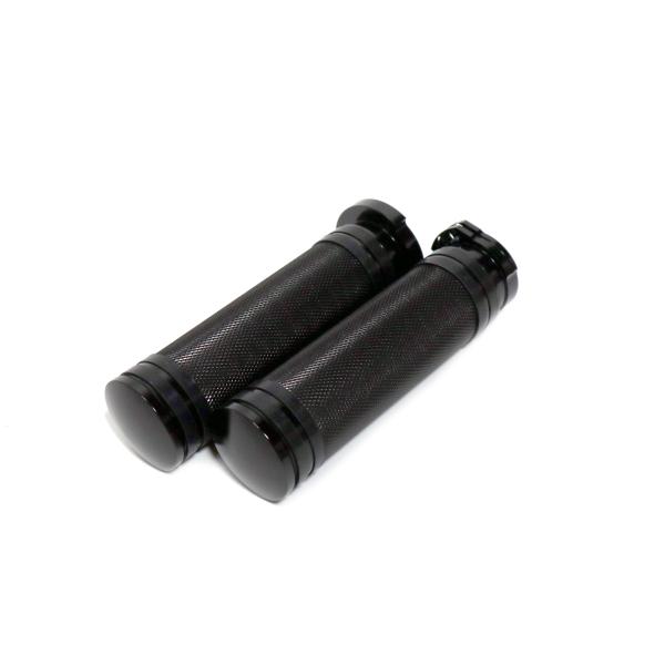 ハーレー用1インチハンドルグリップ ビレット ソフテイル XL883N XL1200 FXSB ダイ...