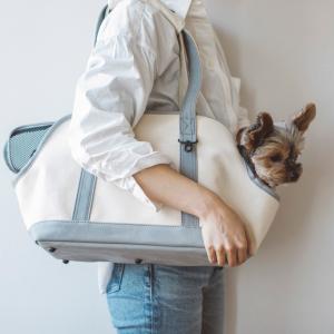 犬 キャリーバッグ ペットキャリーバッグ トートバッグ スクエア 犬用 小型犬  おしゃれ ショルダー 猫 プードル チワワ　スクエアトート ハンプ ツートン S