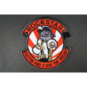 ワッペン USMC アメリカ海兵隊 司令部司令中隊 ロックスター ベルクロ付き/中古