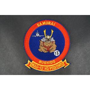 ワッペン USMC アメリカ海兵隊 MAG-12 第12飛行大隊 攻撃支援航空機 サムライ 武士道 ...
