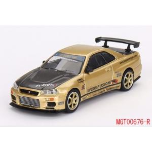 予約 MGT00676-R TSM MINI-GT 1/64 日産 Nissan スカイライン GT-R R34 Top Secret Gold ( 右ハンドル ) 日本限定