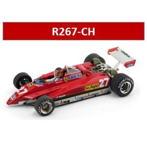 新品 R267-CH ブルム 1/43 フェラーリ 126C2 1982年サンマリノGP 2位 #27 GILLES VILLENEUVE ドライバーフィギュア付 ※再生産｜freestyle-hobby