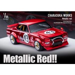 新品 FM64006PG-06 Fuelme Models 1/64 日産 ハコスカ KPGC10 CHARASUKA WORKS メタリックレッド #43 Racing Ver