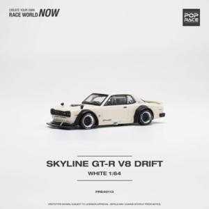 予約 PR640113 POPRACE 1/64 日産 スカイライン nissan SKYLINE GT-R V8 DRIFT WHITE