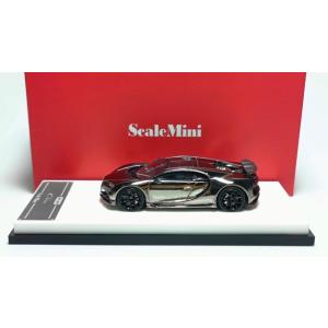 予約  ScaleMini 1/64 ブガッティ シロン Bugatti Chiron Chrome...