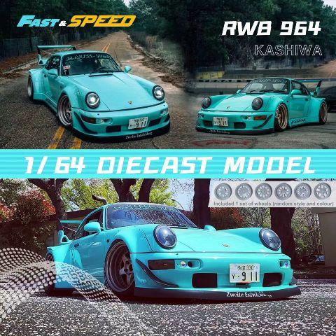 予約  Fast Speed FS 1/64 ポルシェ Rauh-Welt RWB 964 Blue...