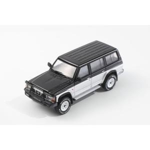 新品 KS-079-450 Shadow Pro 1/64 日産 サファリ Tule Y60 Black Silver Grey (LHD)