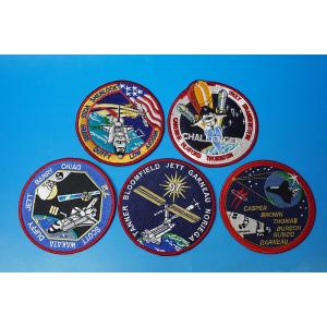 ワッペン USSF アメリカ宇宙局 NASA スペースシャトル エンデバー 5種5枚セット ベルクロなし/中古