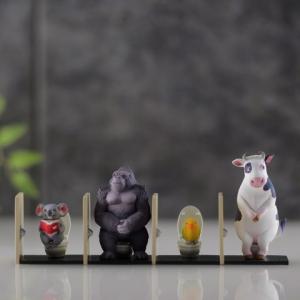 海洋堂 MQN032  miniQ 佐藤邦雄の動物たち「トイレの時間2」