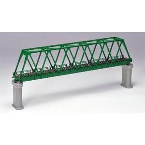 トミーテック 3033 単線トラス鉄橋(F)(深緑)(PC橋脚・2本付)