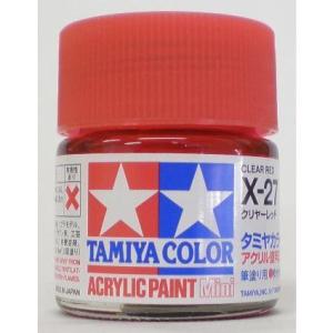 タミヤ アクリルミニ X027 クリヤーレッド
