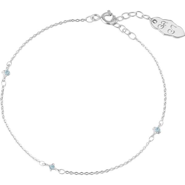 FREE STYLE チェーンブレスレット シルバー レディースブレスレット ブルートパーズ プレゼ...