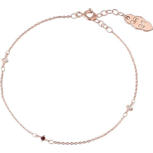 FREE STYLE チェーンブレスレット シルバー レディースブレスレット ピンクゴールドカラー ...