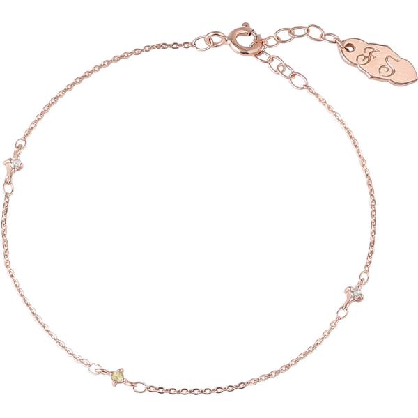 FREE STYLE チェーンブレスレット シルバー レディースブレスレット ピンクゴールドカラー ...