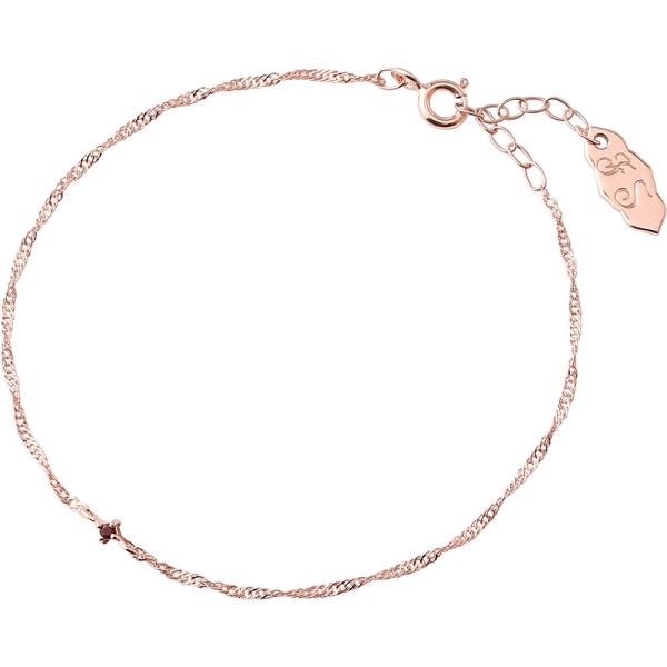 FREE STYLE チェーンブレスレット ツイスト シルバー レディース ピンクゴールドカラー ガ...