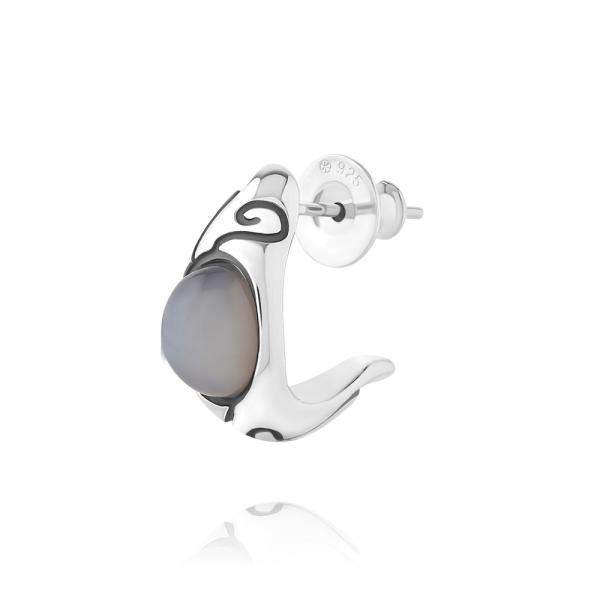 FREE STYLE グレームーンストーン シルバーピアス ピアス シルバー メンズピアス プレゼン...