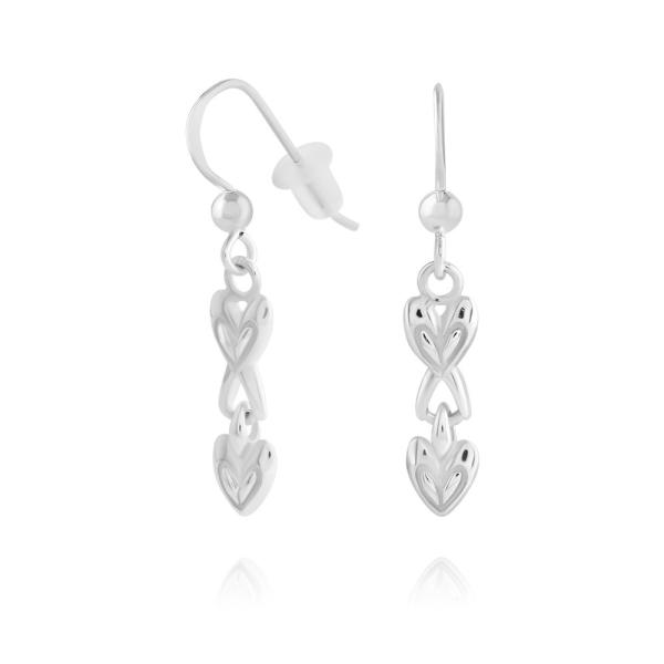 FREE STYLE ハートモチーフ シルバーピアス 両耳セット シルバー レディースピアス フック...