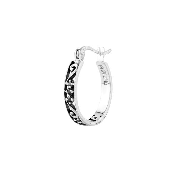 FREE STYLE ストーンアラベスク シルバーフープピアス ピアス シルバー メンズピアス プレ...