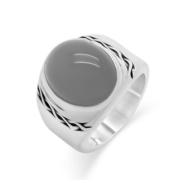 FREE STYLE メンズリング ケルティックモチーフ グレームーンストーン シルバー メンズ リ...