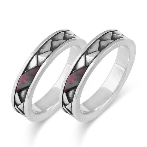 FREE STYLE 編みこみ シルバー ペアリング ペア 指輪・リング 記念日 プレゼント ギフト...