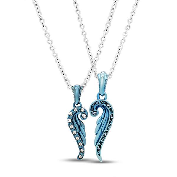 FREE STYLE ハートウィング 羽 ペアネックレス ステンレス ペアアクセサリー ペアペンダン...