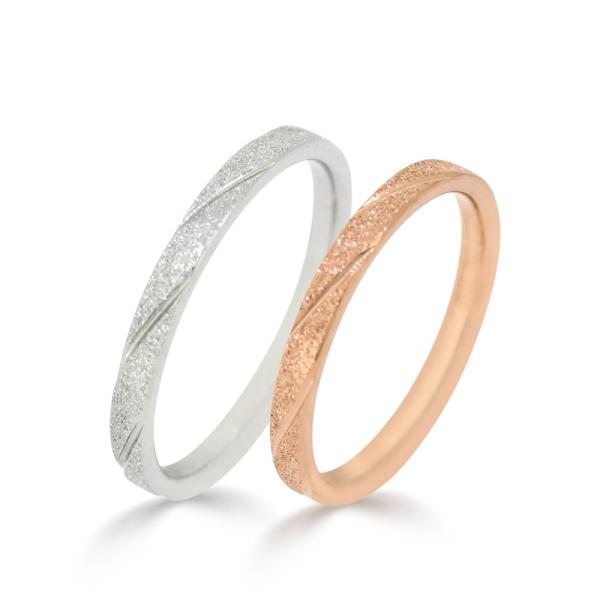 FREE STYLE ペアリング 梨地仕上げ 金属アレルギー対応 ステンレス ペアアクセサリー ペア...