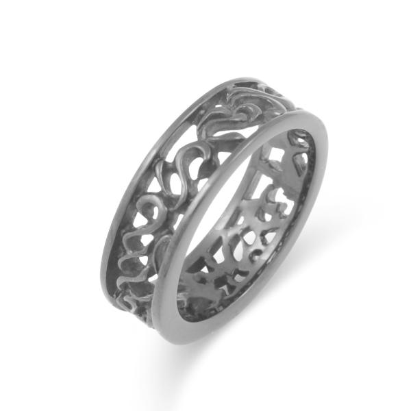 FREE STYLE メンズリング アラベスク 唐草模様 ステンレス メンズ リング・指輪 記念日 ...