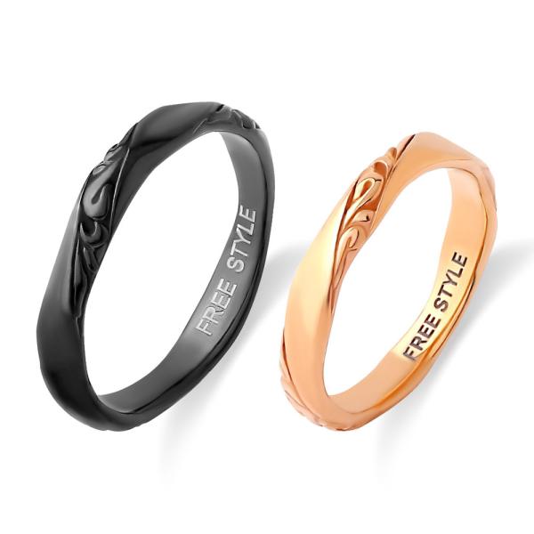 FREE STYLE ペアリング アラベスク 唐草模様 金属アレルギー対応 ステンレス ペアアクセサ...