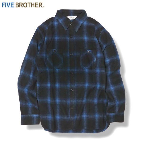 FIVE BROTHER/ファイブブラザー LIGHT FLANNEL WORK SHIRT/ライト...