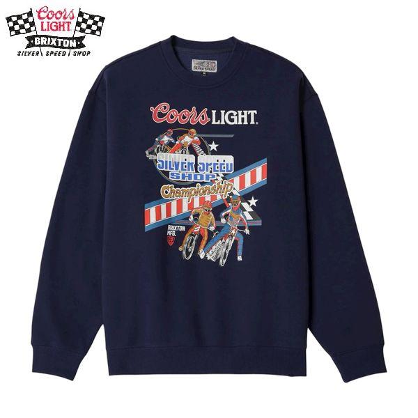 BRIXTON×COORS・COORS LIGHT BERM CREW/クルーネックスウェット 22...