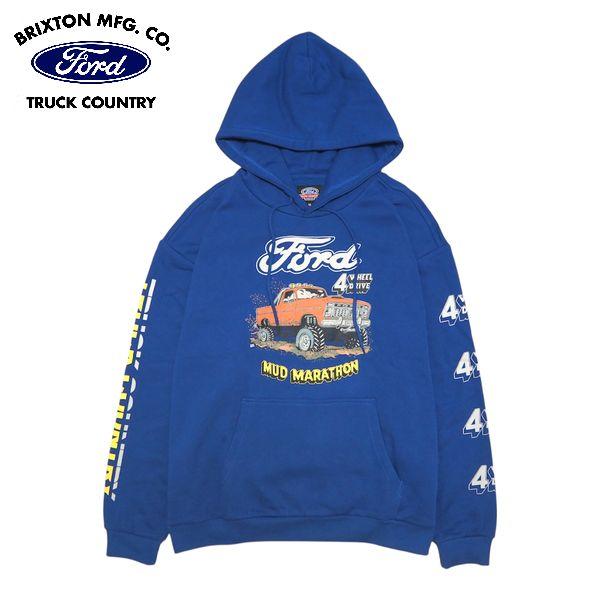 BRIXTON×FORD・FORD MUD MARATHON FLEECE HOODIE/プルオーバ...