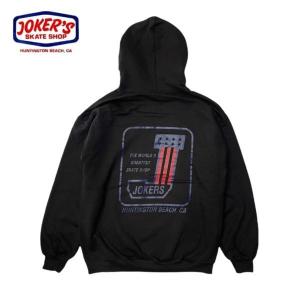 JOKERS SKATE SHOP/ジョーカーズスケートショップ #1 SHOP LOGO PULLOVER HOODIE/プルオーバーパーカー・BLACK｜freeway