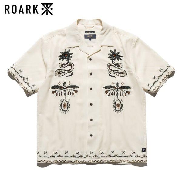 ROARK/ロアーク "AUGS PALM" GONZO SS/オープンカラーシャツ【UNBLEAC...