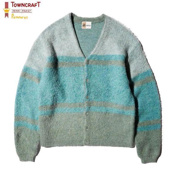 TOWNCRAFT/タウンクラフト MOHAIR SHAGGY JACQUARD CARDIGAN/...