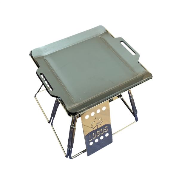 ピラミッドグリルコンパクト 対応 鉄板 極厚鉄板 ロゴス 網 BBQ バーベキュー 4辺曲げ (コン...