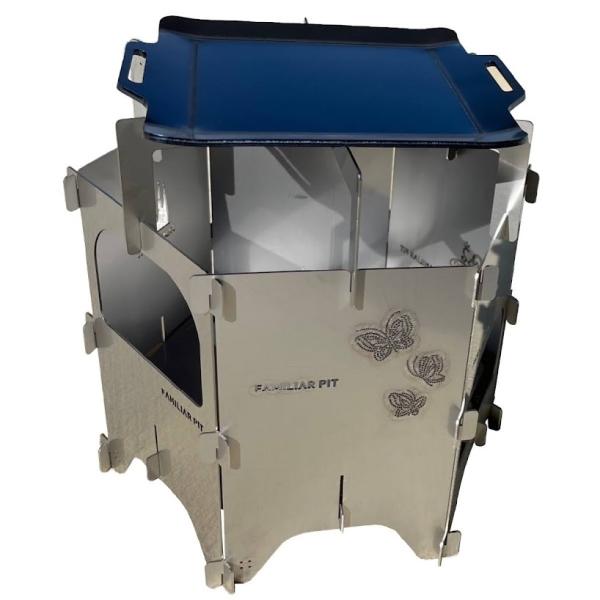 焚き火台 コンロ 組立て式 ランタンカバー おしゃれ 軽量 コンパクト 蝶々柄