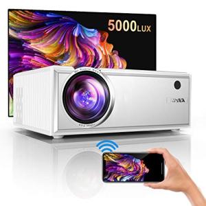 YABER プロジェクター 小型 5000lm WiFiでスマホに直接接続
