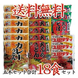 五木食品 生麺てんこ盛り１８食セット 送料無料