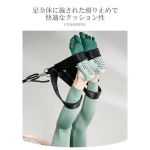 ストラップ付きヨガソックス 5本指 滑り止め付...の詳細画像5