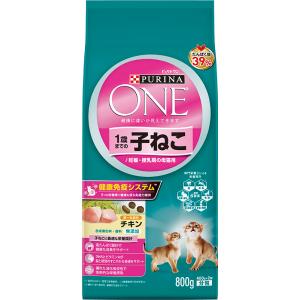 ［ネスレ］ピュリナワンキャット 1歳までの子ねこ用／妊娠・授乳期の母猫用 チキン 800g オースト...