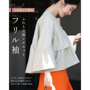 SからL対応 フェミニン服に合わせる フリル袖...の詳細画像3