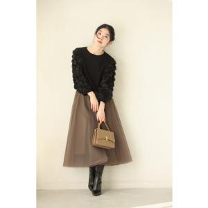 SからL対応 バラのブーケスリーブニットカット...の詳細画像3