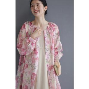 Sから3L対応 愛らしいピンクの花が微笑むエア...の詳細画像5