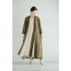 Sから3L対応 花浮かび咲くメッシュロングガウ...の詳細画像2